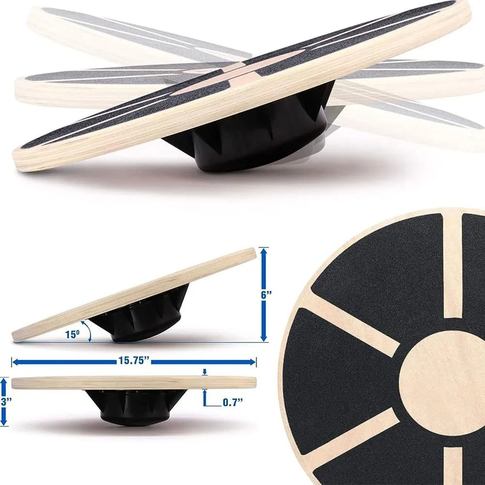 WoodCore Balance Trainer - Premium Wooden Balance Board