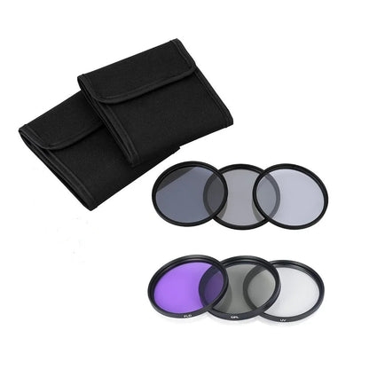 Camera Lens Filter 6-in-1 Kit (UV + CPL + FLD + ND2, ND4, ND8)