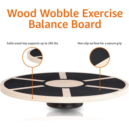 WoodCore Balance Trainer - Premium Wooden Balance Board