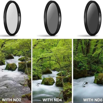 Camera Lens Filter 6-in-1 Kit (UV + CPL + FLD + ND2, ND4, ND8)