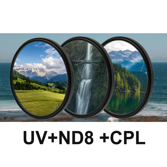 Lens Filter 3-in-1  Kit (UV, CPL, ND8)