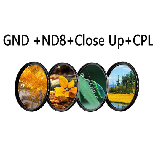 Lens Filter 4-in-1 Kit (GND, CPL, ND8, Macro)