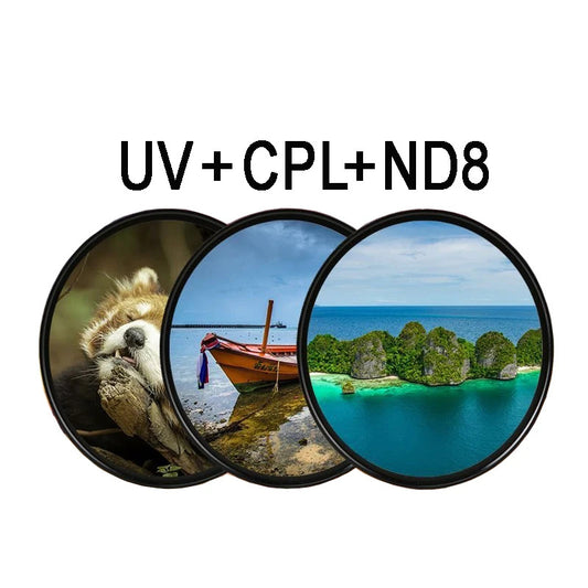 Lens Filter 3-in-1  Kit (UV, CPL, ND8)